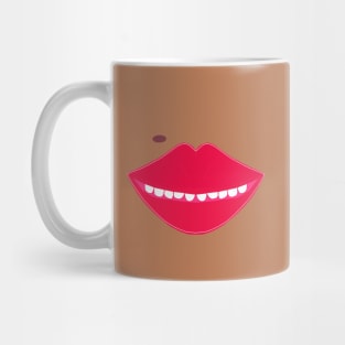 Caramel beauty spot smile mouth Mug